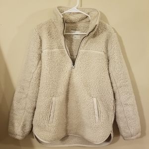 Abercrombie & Fitch Half-Zip Sherpa Sweater